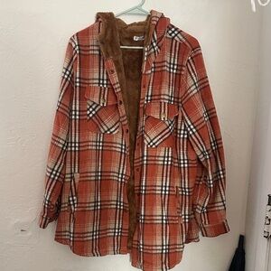 IN’VOLAND Plaid Sherpa-Lined Jacket